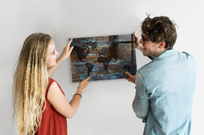 Magnettafel Rust-Weltkarte