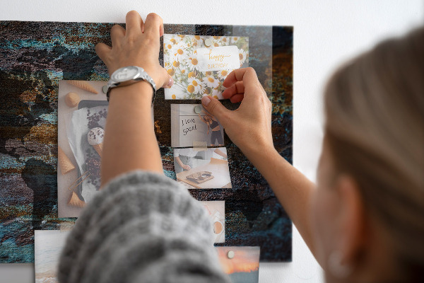 Magnettafel Rust-Weltkarte