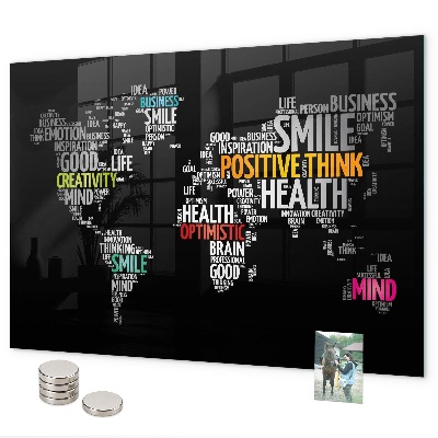 Magnetwand Positive Weltkarte