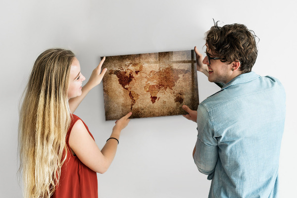 Magnettafel Karte der alten Welt