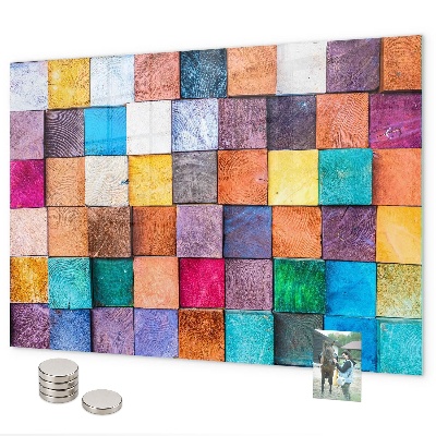 Magnettafel Holzwürfel