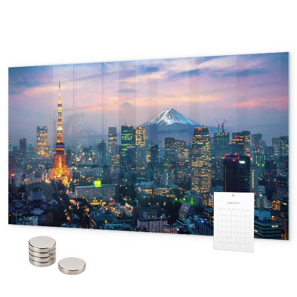 Magnetwand Stadt bei Nacht