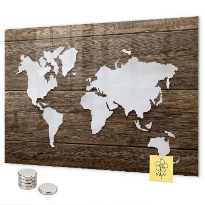 Magnettafel Weltkarte auf Tafeln