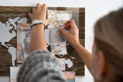 Magnettafel Weltkarte auf Tafeln