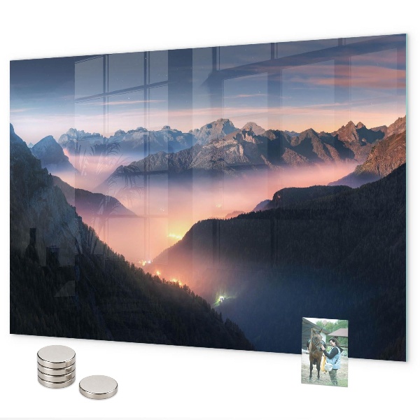 Magnettafel Landschaft aus Berggipfeln