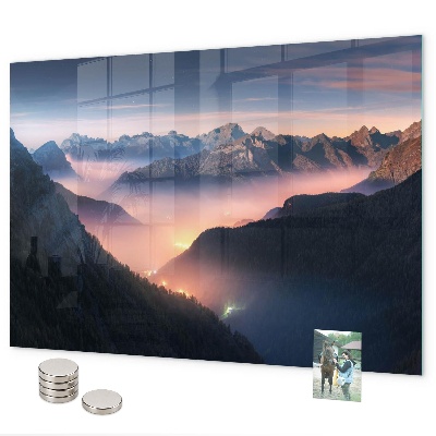 Magnettafel Landschaft aus Berggipfeln