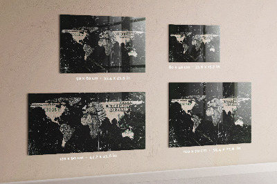 Magnetwand Dollar-Weltkarte