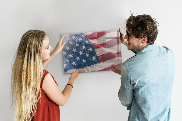 Magnetwand Amerikanische Flagge