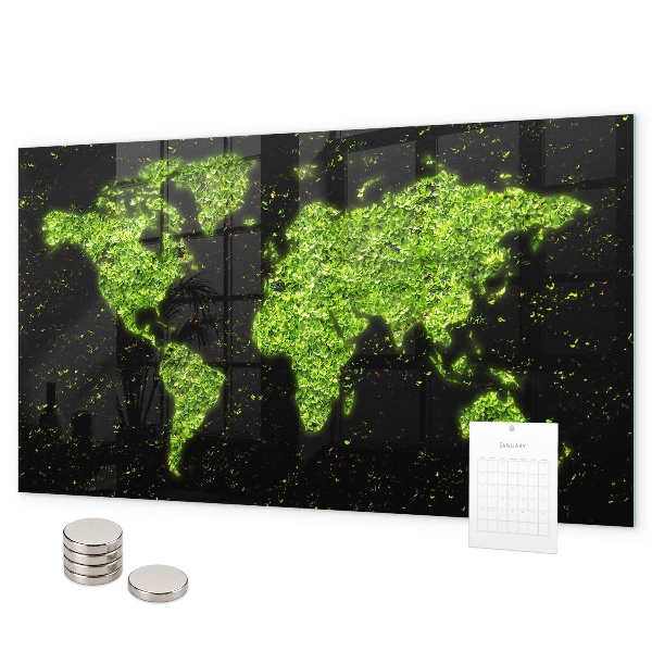 Magnettafel Weltkarte