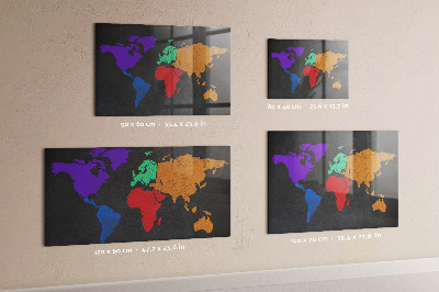 Magnetwand Weltkarte
