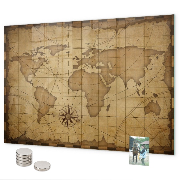 Magnettafel Karte der alten Welt