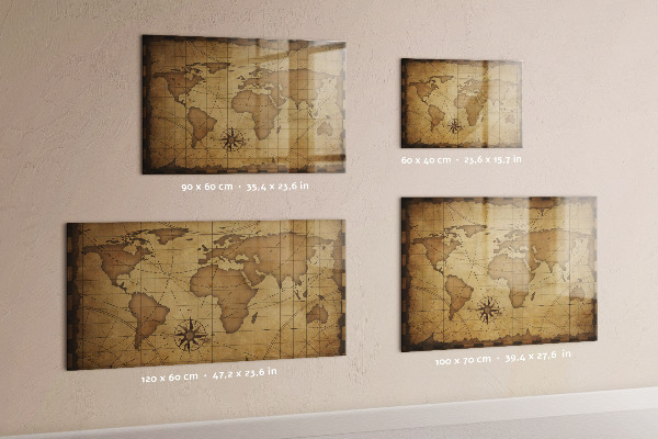 Magnettafel Karte der alten Welt
