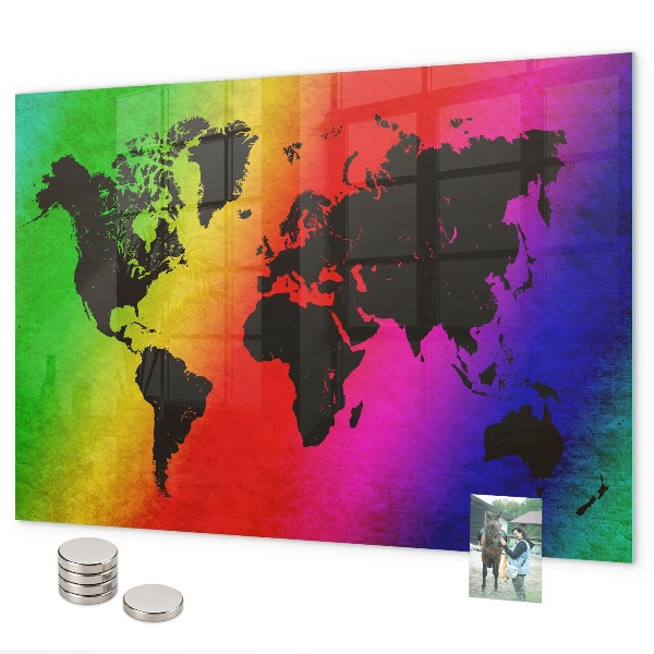 Magnetwand Weltkarte
