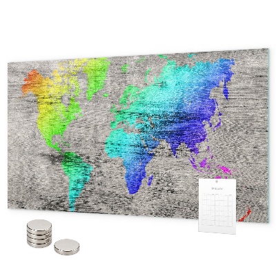Magnettafel Weltkarte