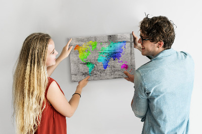 Magnettafel Weltkarte