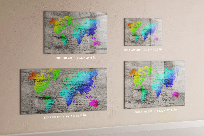 Magnettafel Weltkarte