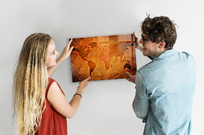 Magnetwand Große Weltkarte