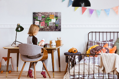 Magnettafel Brick-Weltkarte