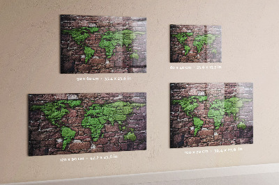 Magnettafel Brick-Weltkarte