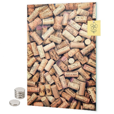 Glas magnettafel Weinkorken