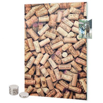 Glas magnettafel Weinkorken