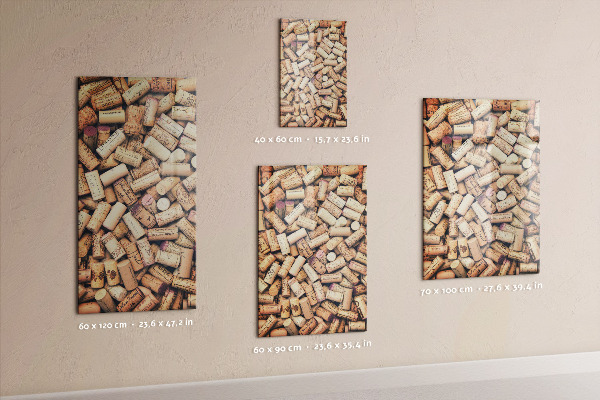 Glas magnettafel Weinkorken