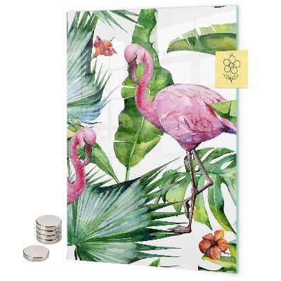Magnetbild Tropische Flamingoblätter