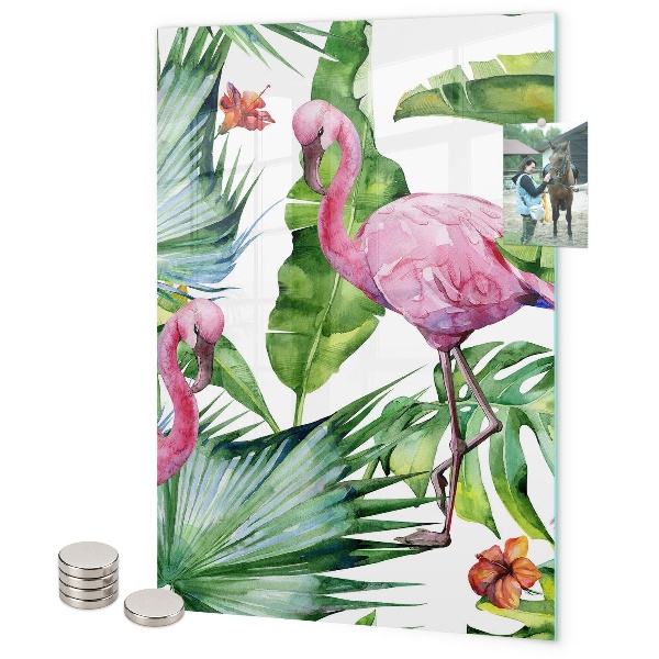 Magnetbild Tropische Flamingoblätter