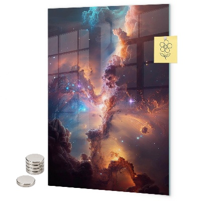 Glas magnettafel Galaxienraum