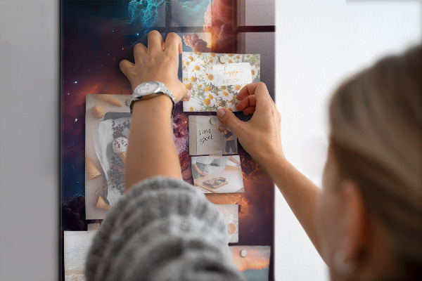 Glas magnettafel Galaxienraum