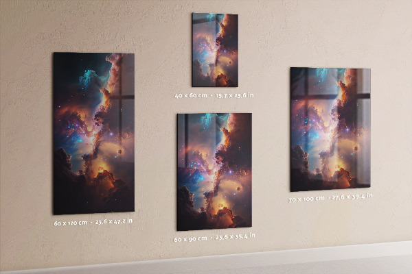 Glas magnettafel Galaxienraum