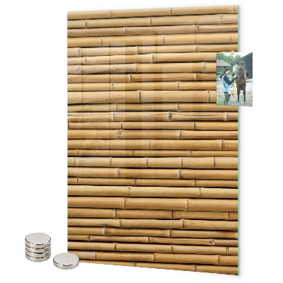 Glas magnettafel Bambus