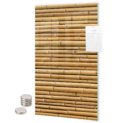 Glas magnettafel Bambus