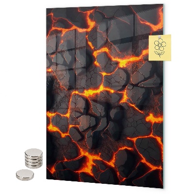 Glas magnettafel Vulkanische Lava