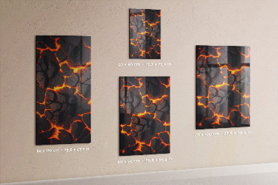 Glas magnettafel Vulkanische Lava