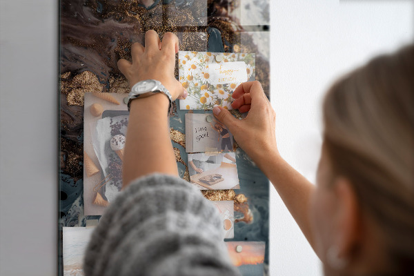 Glas magnettafel Marmorkunst