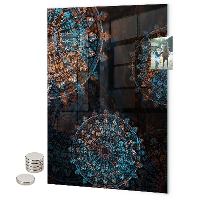 Glas magnettafel Exotische Blätter