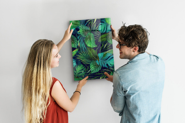Glas magnettafel Exotische Blätter