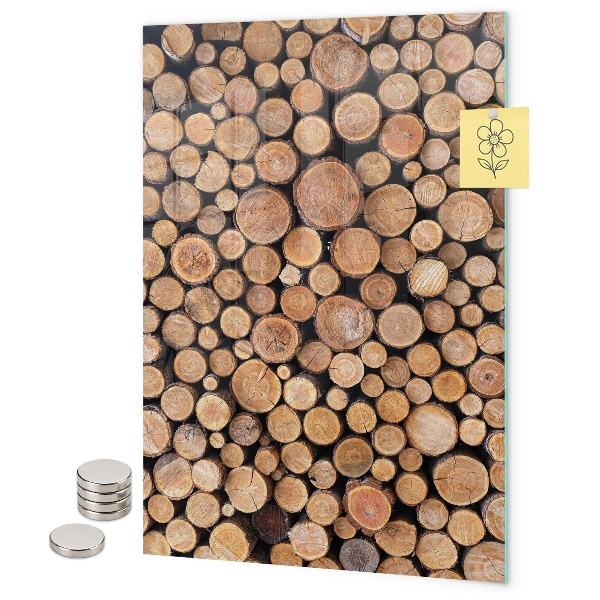 Glas magnettafel Baumstämme
