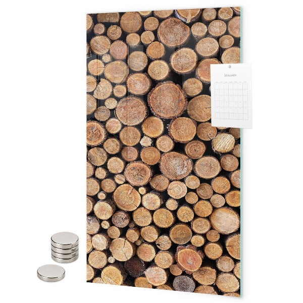 Glas magnettafel Baumstämme