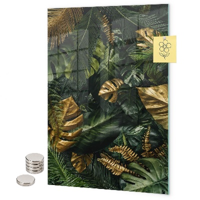 Glas magnettafel Tropische Blätter
