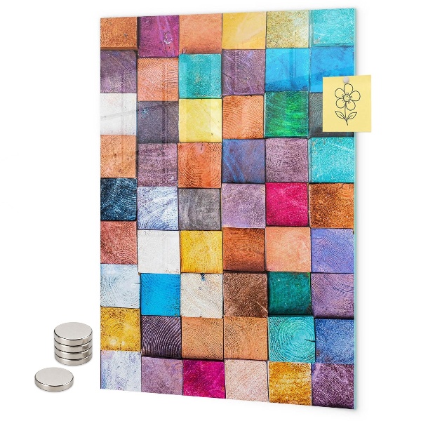 Magnetbild Buntes Schachbrett