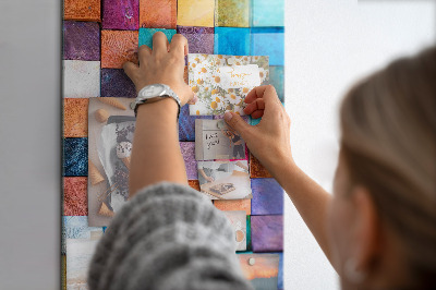 Magnetbild Buntes Schachbrett
