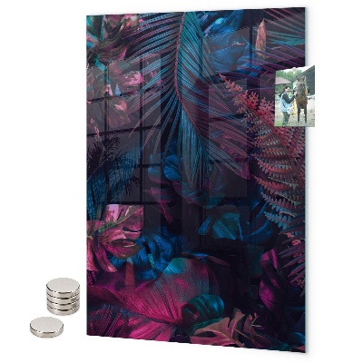 Glas magnettafel Blätter der tropischen Monstera