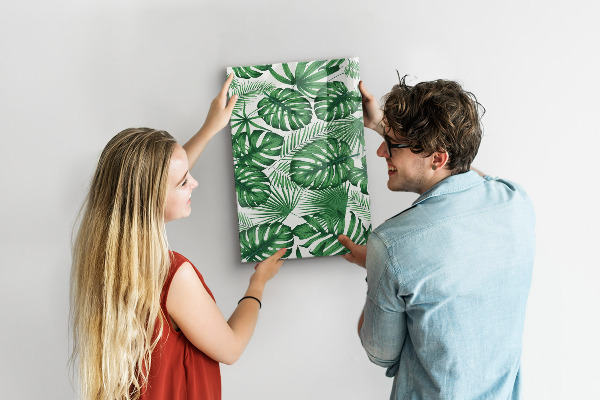 Glas magnettafel Blätter der tropischen Monstera