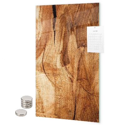 Glas magnettafel Naturholz
