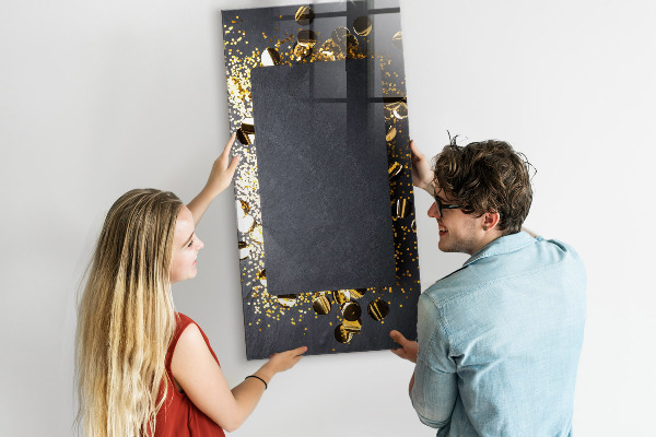 Magnettafel zum schreiben Eine stylische Tafel für Notizen und Fotos