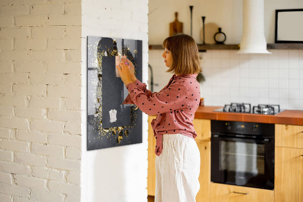 Magnettafel zum schreiben Eine stylische Tafel für Notizen und Fotos