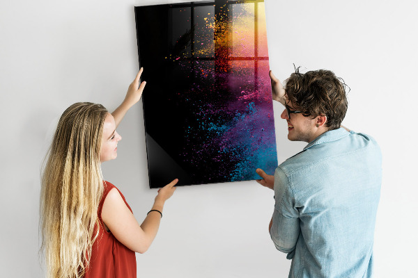 Schreib magnettafel Eine farbenfrohe Tafel zur Präsentation von Fotos