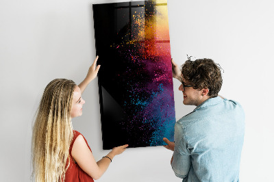 Schreib magnettafel Eine farbenfrohe Tafel zur Präsentation von Fotos
